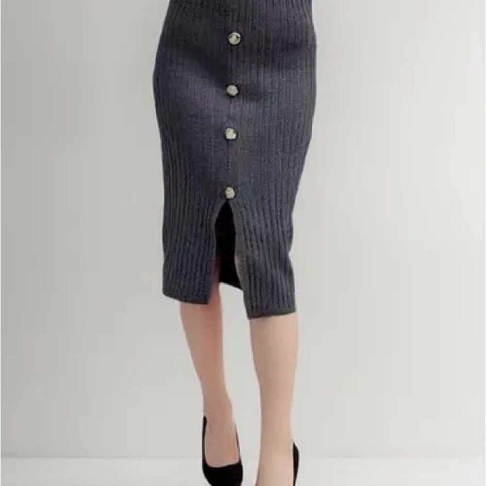 Sofia By Sofia Vergara Black Buttoned Pencil Skirt - image 7